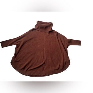 LOFT Rich Brown Cowl Neck Sweater